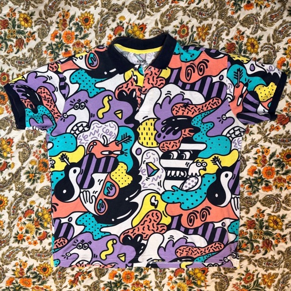 Steve Harrington Other - Steve Harrington Staple Pigeon Graphic Short‎ Sleeve Polo Shirt Men's L